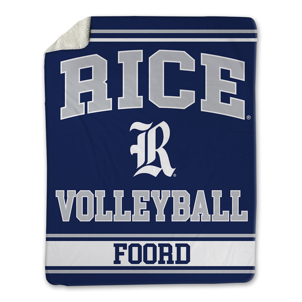 Rice - NCAA Women's Volleyball : Lola Foord - Blanket-0