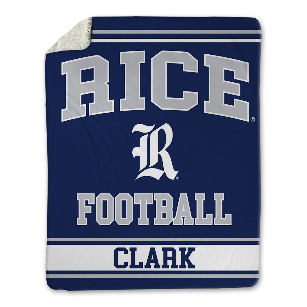 Rice - NCAA Football : Jamarion Clark - Blanket-0