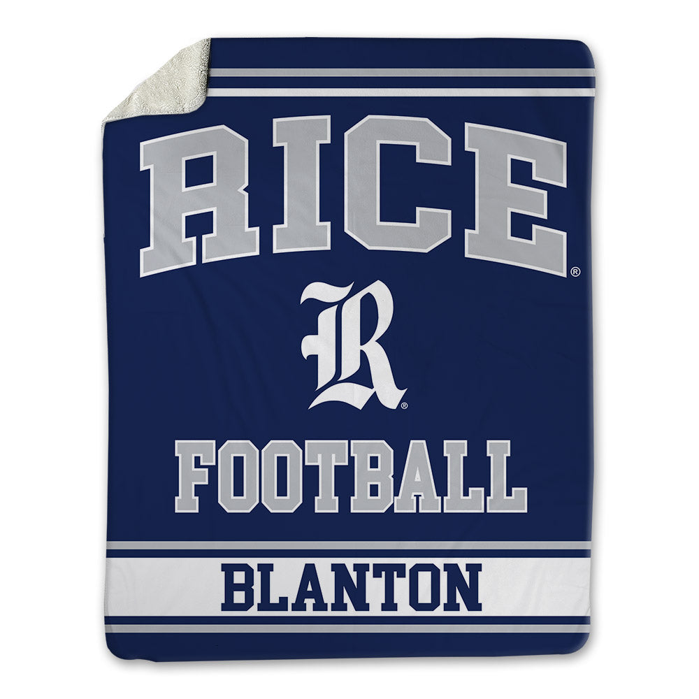 Rice - NCAA Football : Kaleb Blanton - Blanket-0