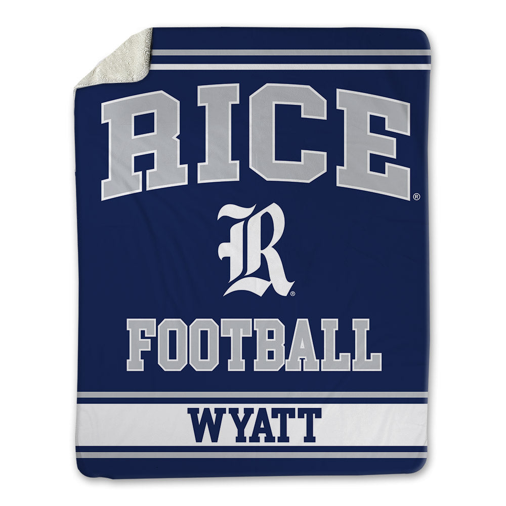 Rice - NCAA Football : Plae Wyatt - Blanket-0