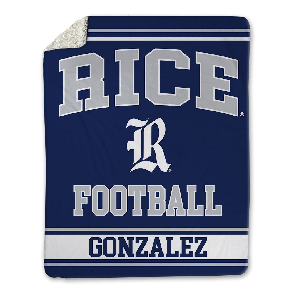 Rice - NCAA Football : Isaiah Gonzalez - Blanket-0