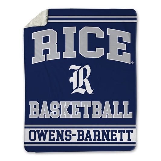 Rice - NCAA Women's Basketball : Jazzy Owens-Barnett - Blanket-0