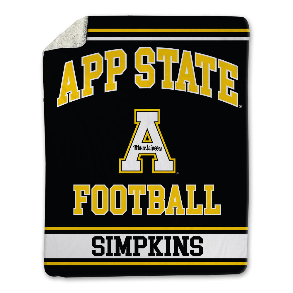 App State - NCAA Football : Gabriel Simpkins - Blanket-0