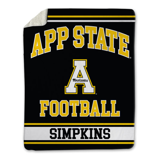 App State - NCAA Football : Gabriel Simpkins - Blanket-0
