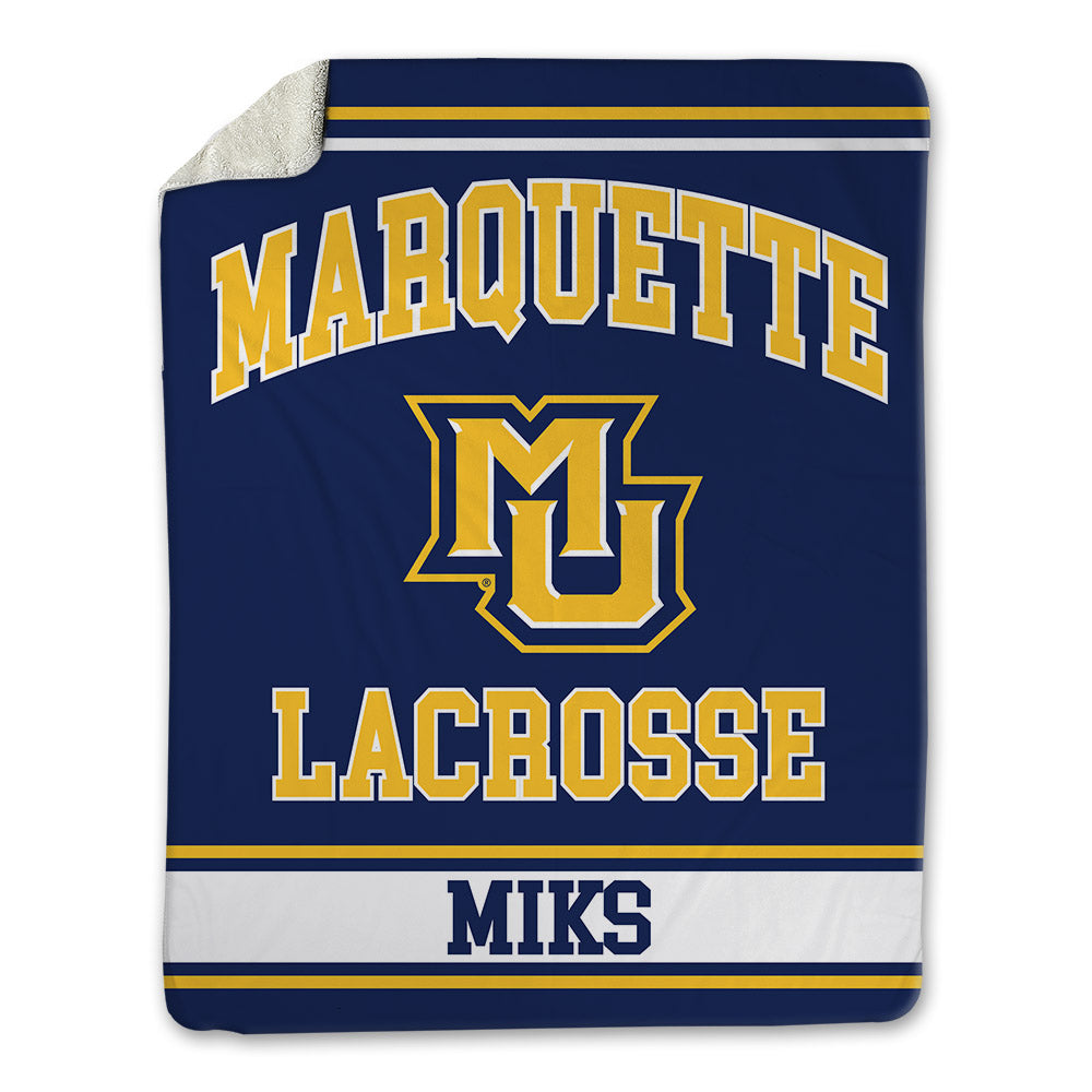 Marquette - NCAA Men's Lacrosse : Carson Miks - Blanket-0