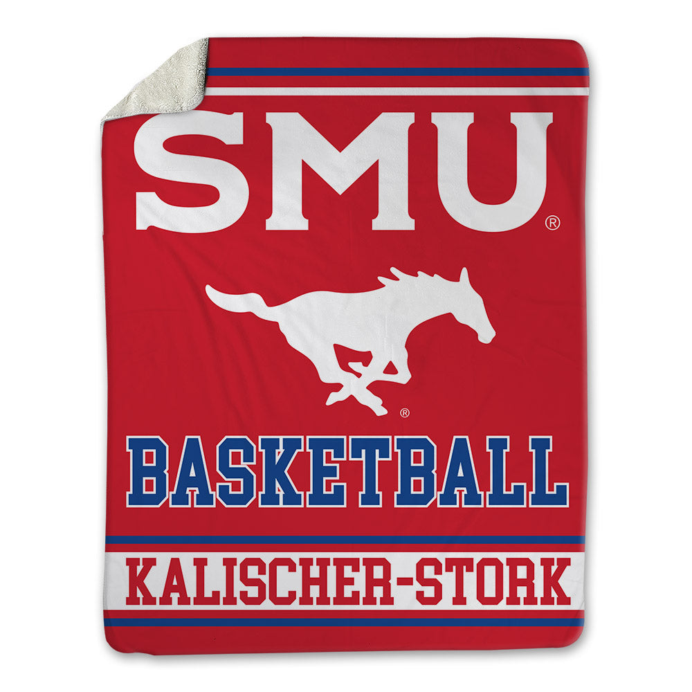 SMU - NCAA Men's Basketball : Niccolo Kalischer-Stork - Blanket-0