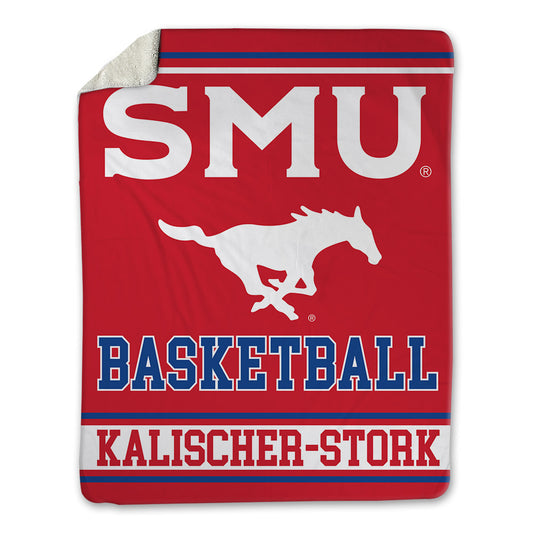 SMU - NCAA Men's Basketball : Niccolo Kalischer-Stork - Blanket-0