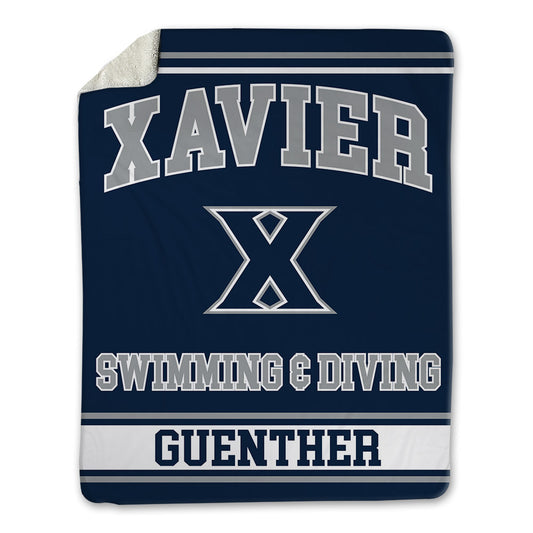 Xavier - NCAA Men's Swimming & Diving : Zakary Guenther - Blanket-0