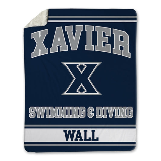 Xavier - NCAA Men's Swimming & Diving : Nathan Wall - Blanket-0