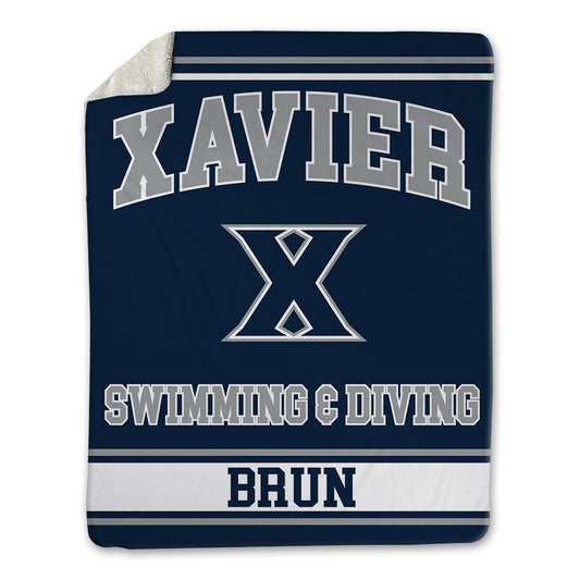 Xavier - NCAA Men's Swimming & Diving : Truman Brun - Blanket-0