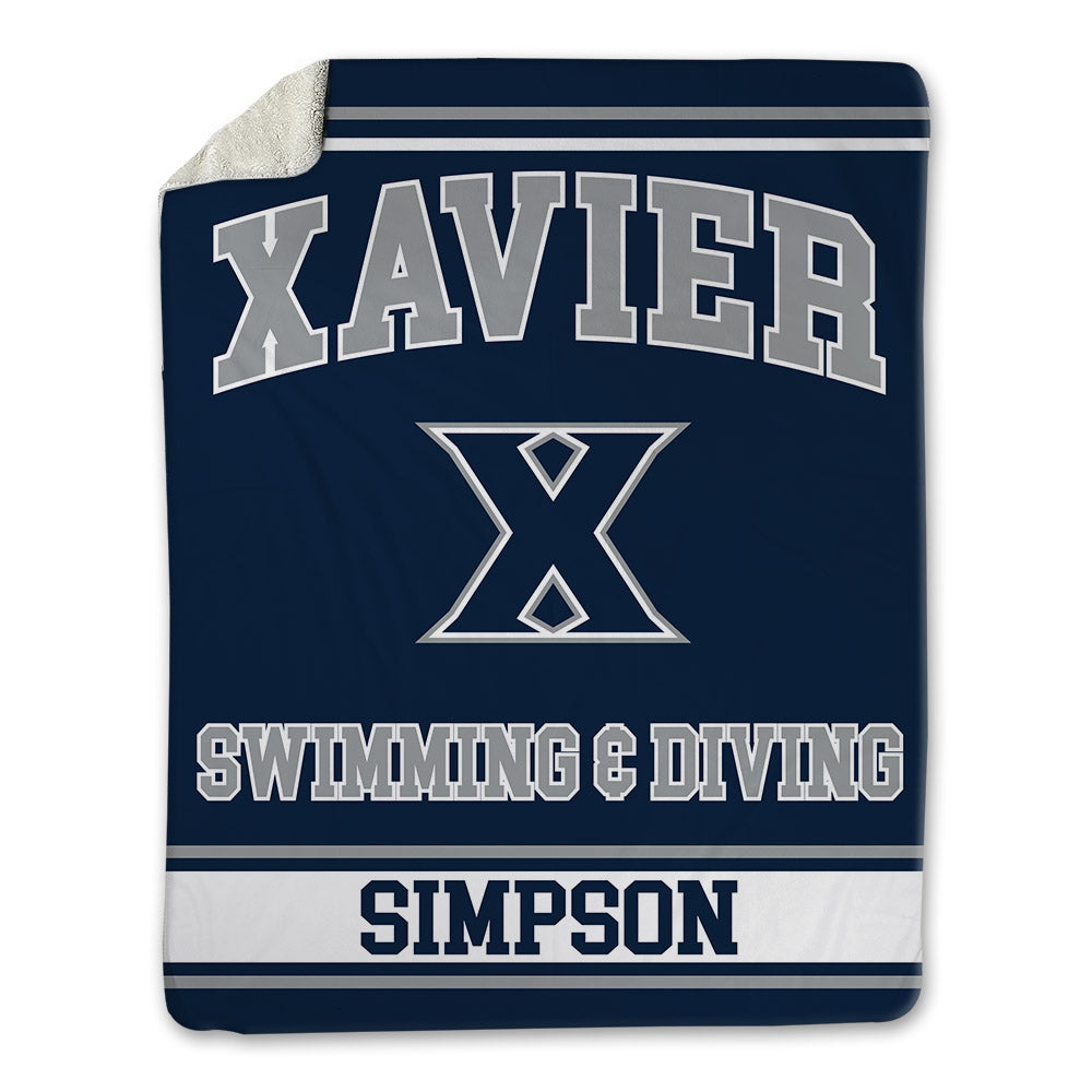 Xavier - NCAA Men's Swimming & Diving : Walker Simpson - Blanket-0