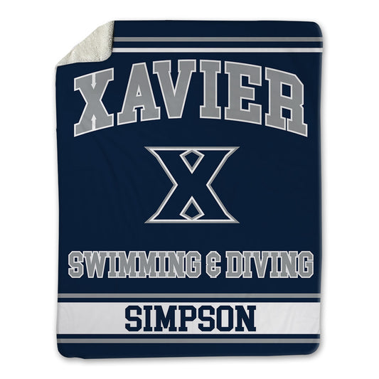 Xavier - NCAA Men's Swimming & Diving : Walker Simpson - Blanket-0