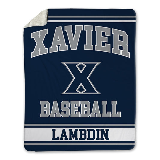 Xavier - NCAA Baseball : Jake Lambdin - Blanket-0