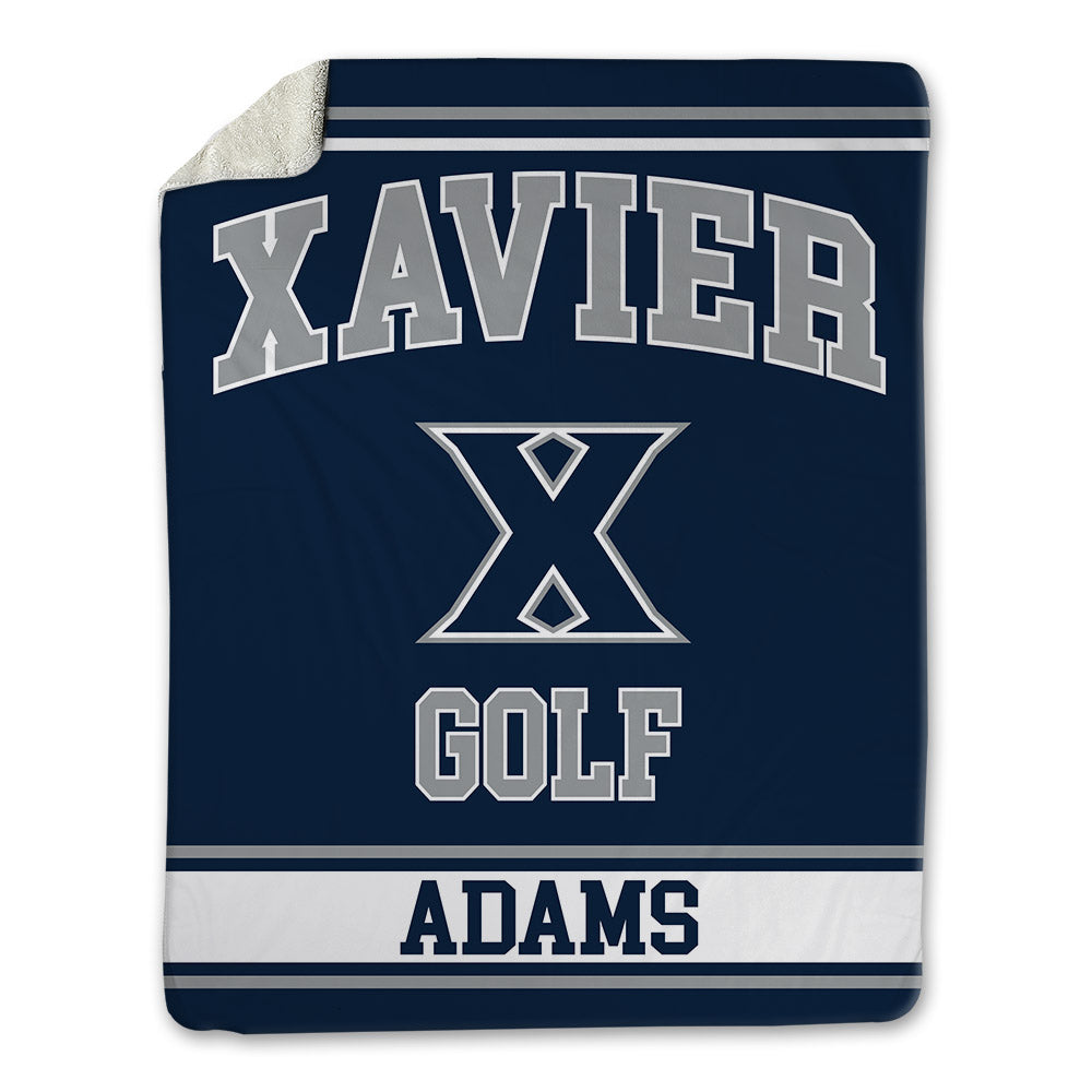 Xavier - NCAA Men's Golf : AJ Adams - Blanket-0
