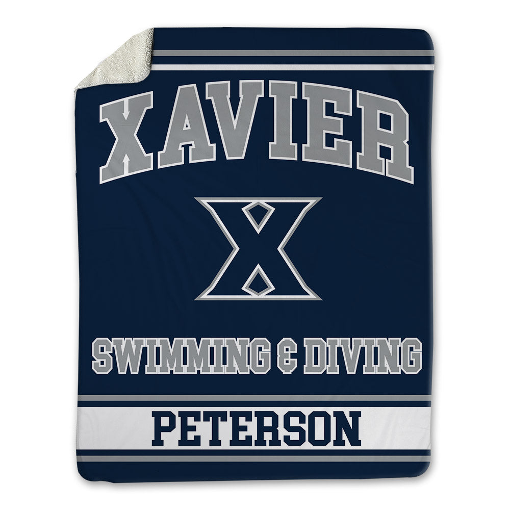 Xavier - NCAA Men's Swimming & Diving : Luke Peterson - Blanket-0