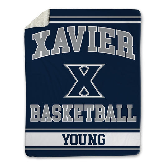Xavier - NCAA Women's Basketball : Audia Young - Blanket-0