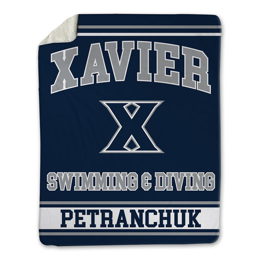 Xavier - NCAA Men's Swimming & Diving : Caleb Petranchuk - Blanket-0