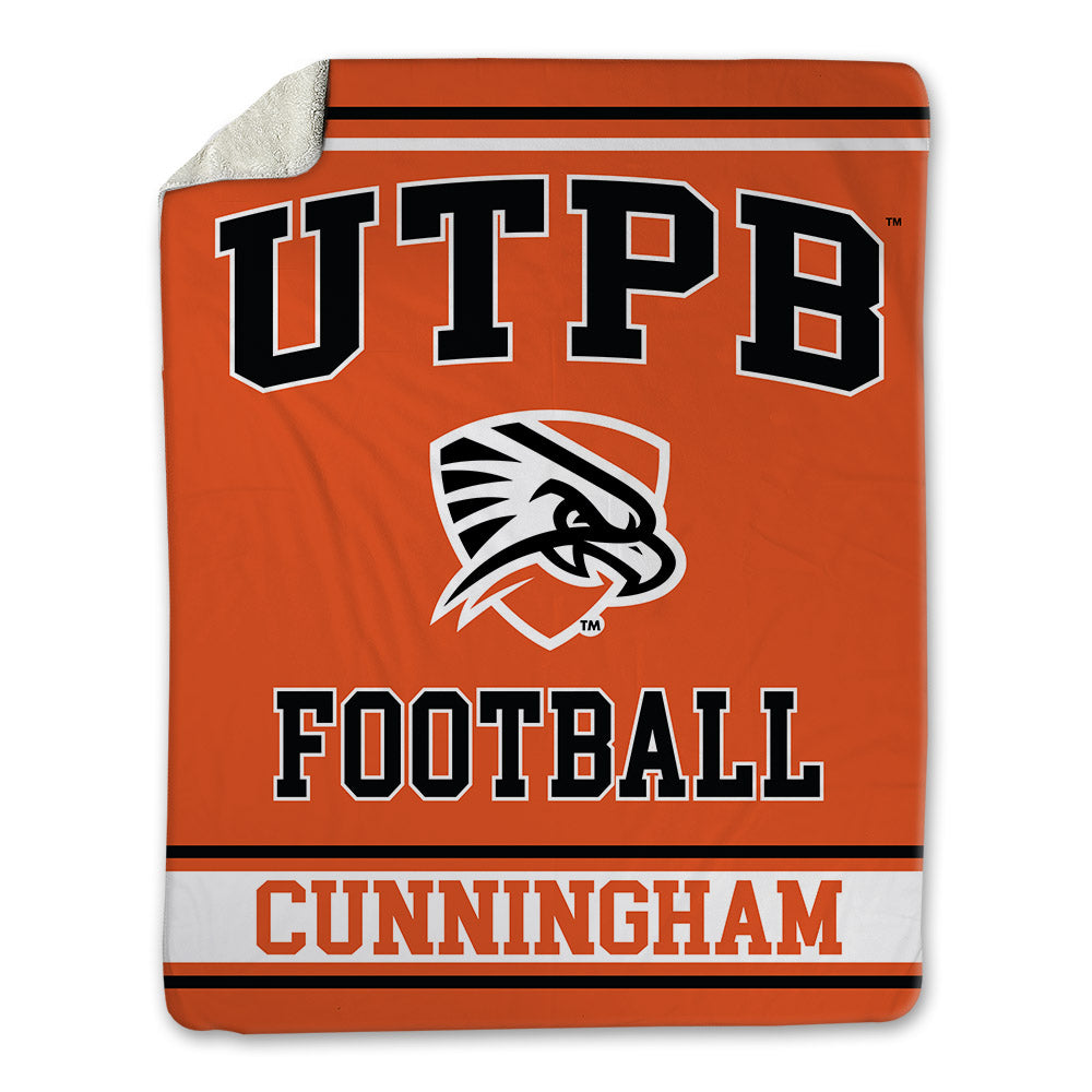 UTPB - NCAA Football : Euvoski Cunningham - Blanket-0