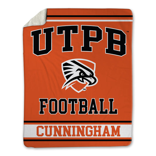UTPB - NCAA Football : Euvoski Cunningham - Blanket-0