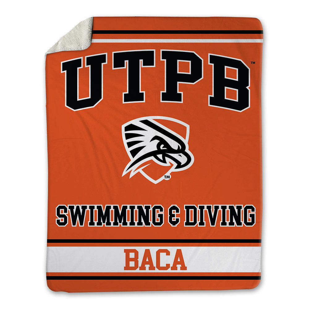 UTPB - NCAA Men's Swimming & Diving : Carlos Baca - Blanket-0