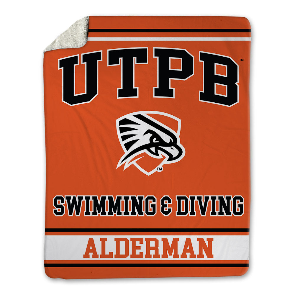 UTPB - NCAA Men's Swimming & Diving : Chase Alderman - Blanket-0