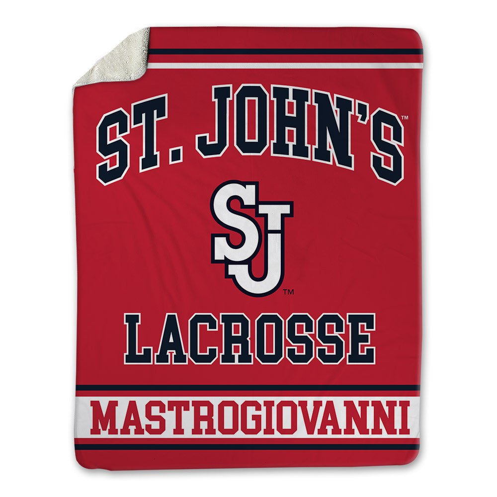 St. Johns - NCAA Men's Lacrosse : Luke Mastrogiovanni - Blanket-0