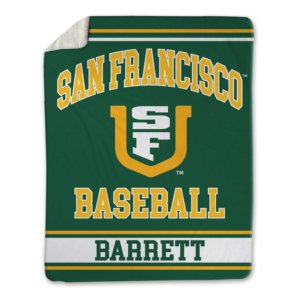 USFCA - NCAA Baseball : Gabriel Barrett - Blanket-0