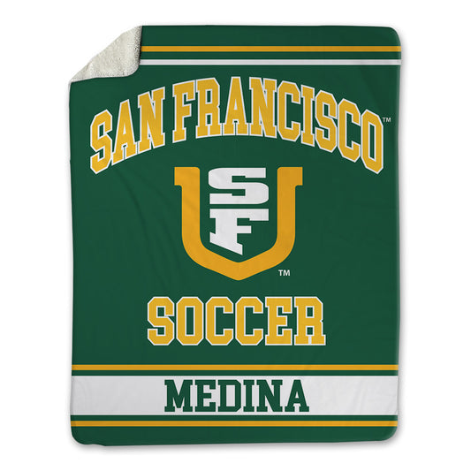 USFCA - NCAA Men's Soccer : Adrian Medina - Blanket-0