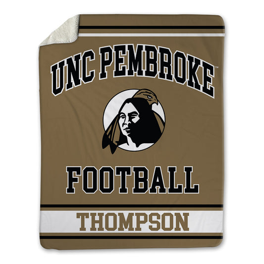 UNC Pembroke - NCAA Football : Brian Thompson - Blanket-0