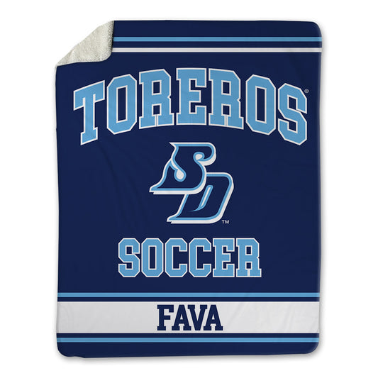 San Diego - NCAA Men's Soccer : Luca Fava - Blanket-0