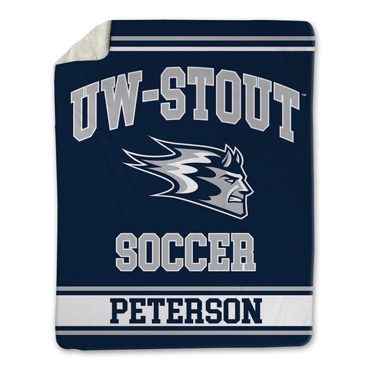 UW Stout - NCAA Men's Soccer : Odyn Peterson - Blanket-0