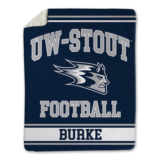 UW Stout - NCAA Football : Miles Burke - Blanket-0