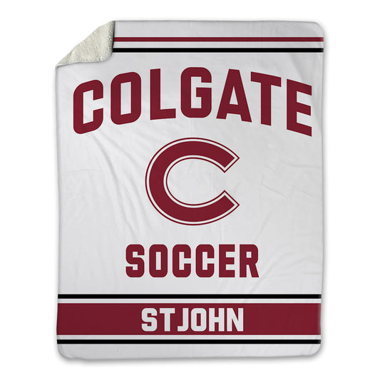 Colgate - NCAA Men's Soccer : Alex StJohn - Blanket-0