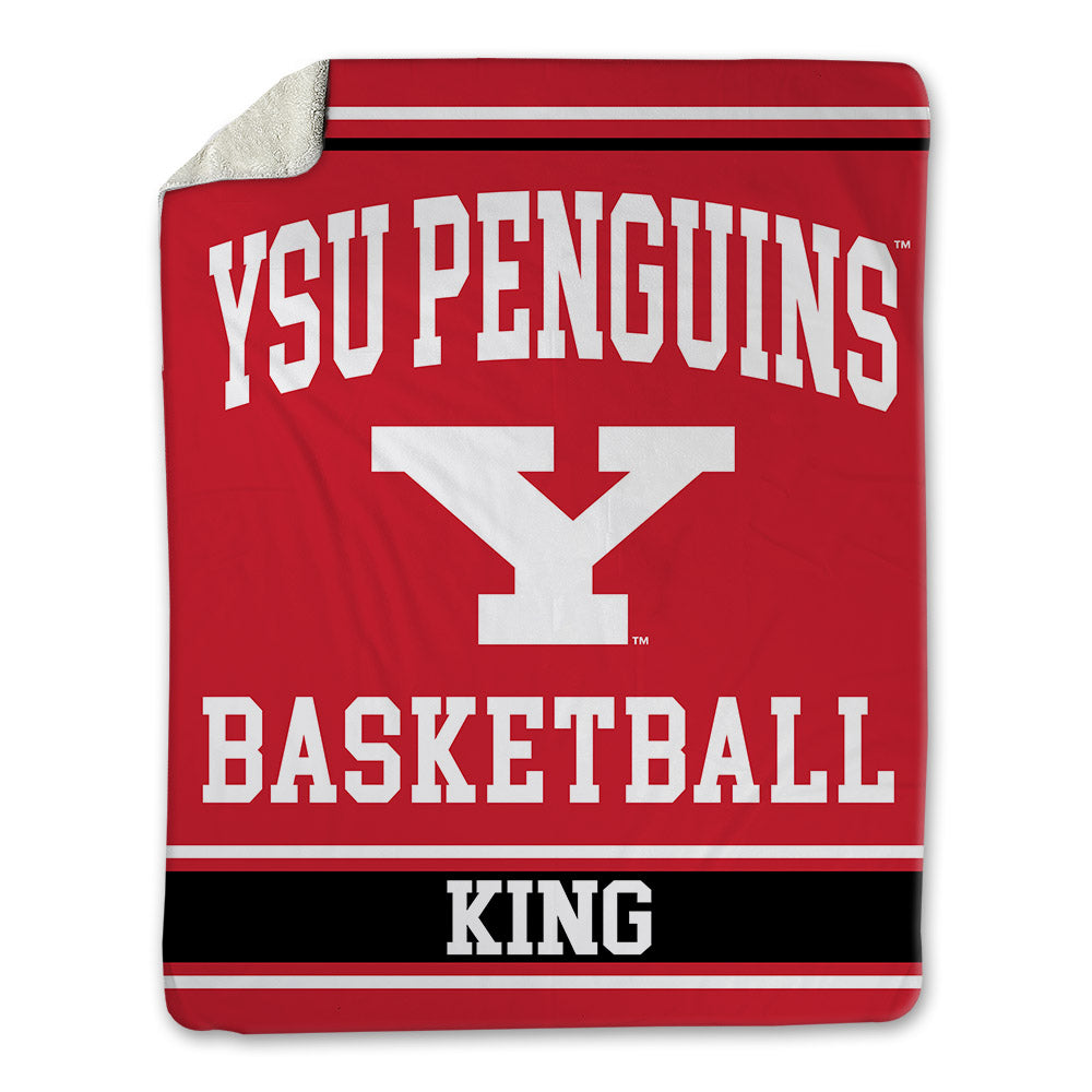 Youngstown State - NCAA Men's Basketball : Drew King - Blanket-0