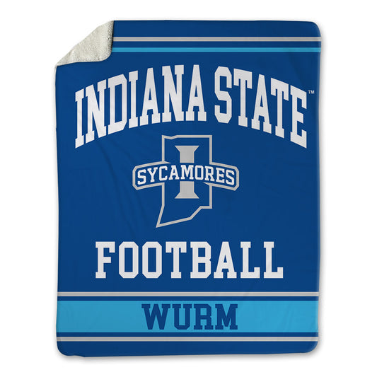 Indiana State - NCAA Football : Zac Wurm - Blanket-0