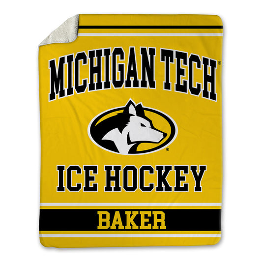 Michigan Tech - NCAA Men's Ice Hockey : Owen Baker - Blanket-0