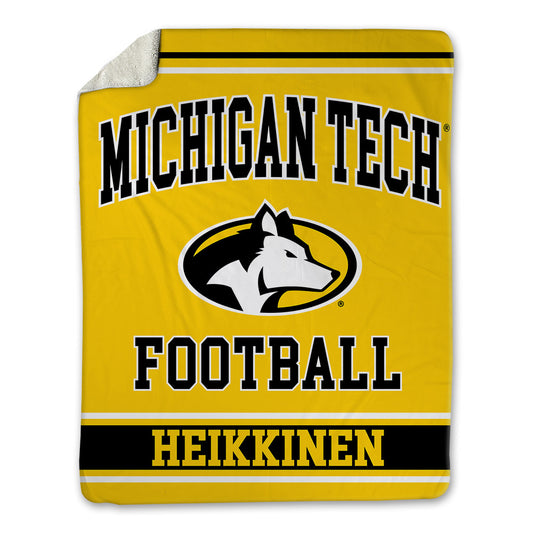 Michigan Tech - NCAA Football : Gauge Heikkinen - Blanket-0