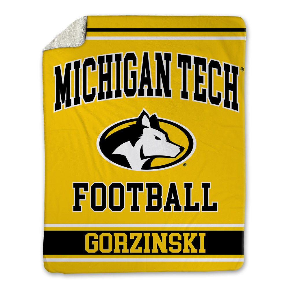 Michigan Tech - NCAA Football : Luke Gorzinski - Blanket-0