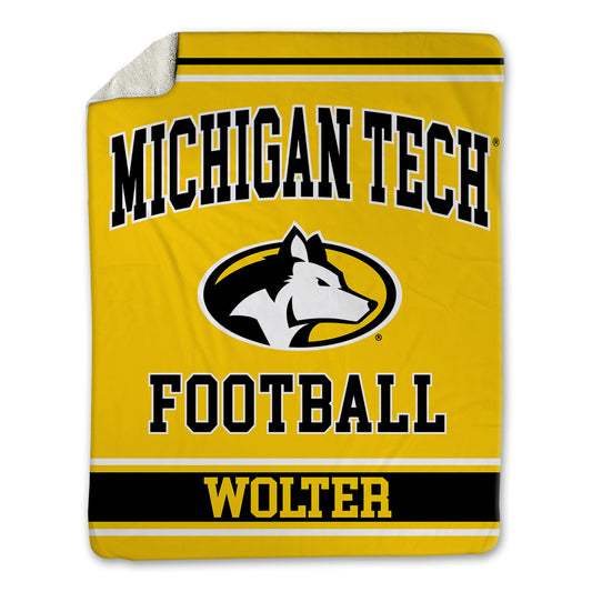 Michigan Tech - NCAA Football : Mason Wolter - Blanket-0