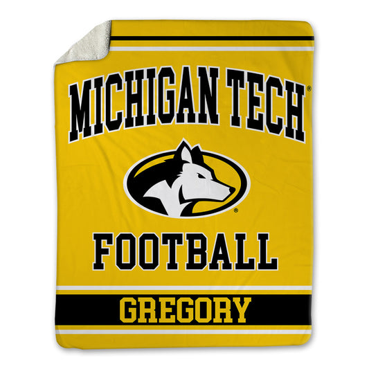 Michigan Tech - NCAA Football : Asher Gregory - Blanket-0