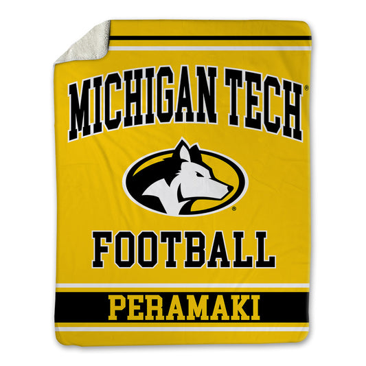 Michigan Tech - NCAA Football : Josiah Peramaki - Blanket-0