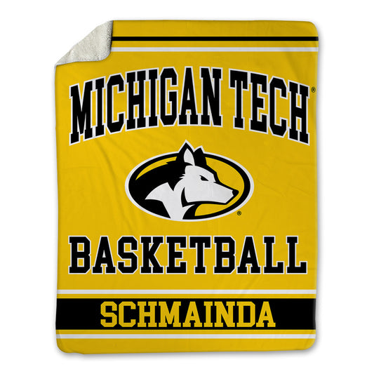 Michigan Tech - NCAA Men's Basketball : Matthew Schmainda Schmainda - Blanket-0