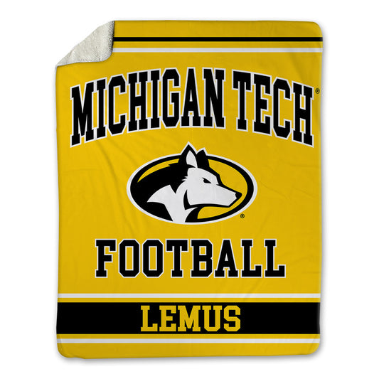 Michigan Tech - NCAA Football : Christopher Lemus - Blanket-0