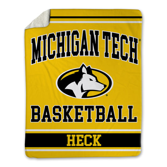 Michigan Tech - NCAA Men's Basketball : Ethan Heck - Blanket-0