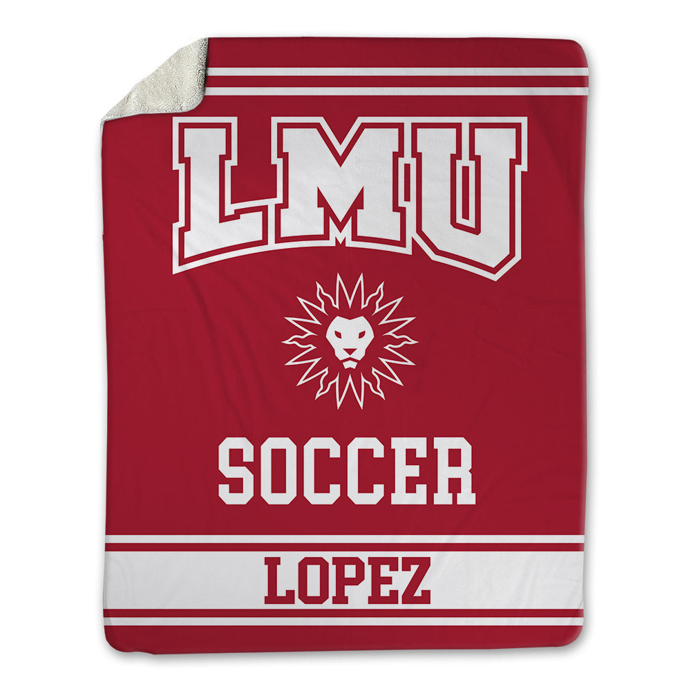 LMU - NCAA Men's Soccer : Diego Lopez - Blanket-0