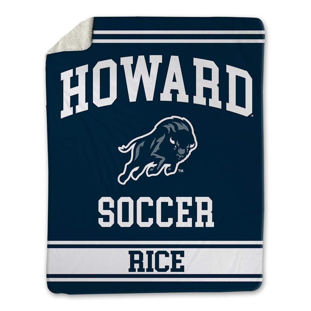Howard - NCAA Men's Soccer : Deuce Rice - Blanket-0