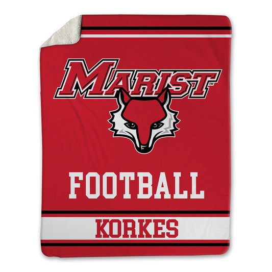 Marist - NCAA Football : Ethan Korkes - Blanket-0