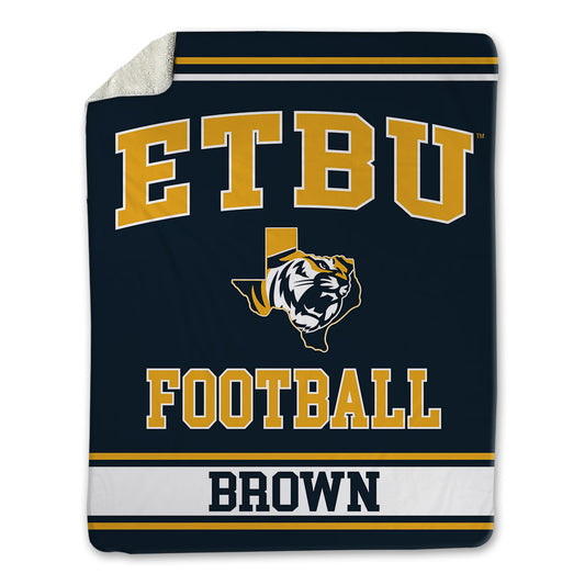 ETBU - NCAA Football : Navian Brown - Blanket-0