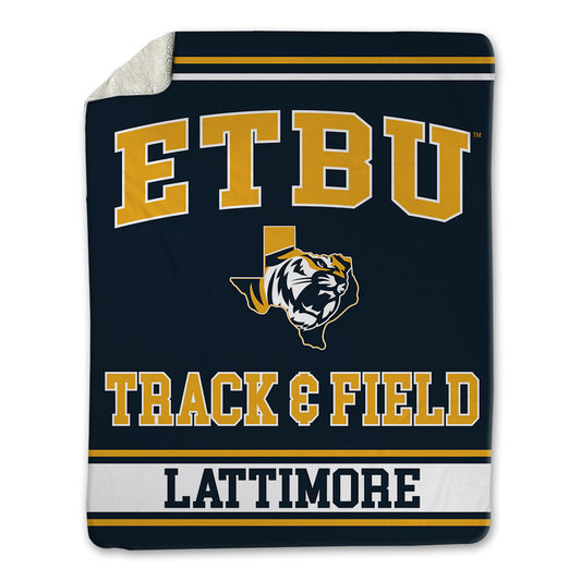 ETBU - NCAA Men's Track & Field : Torrance Lattimore - Blanket-0