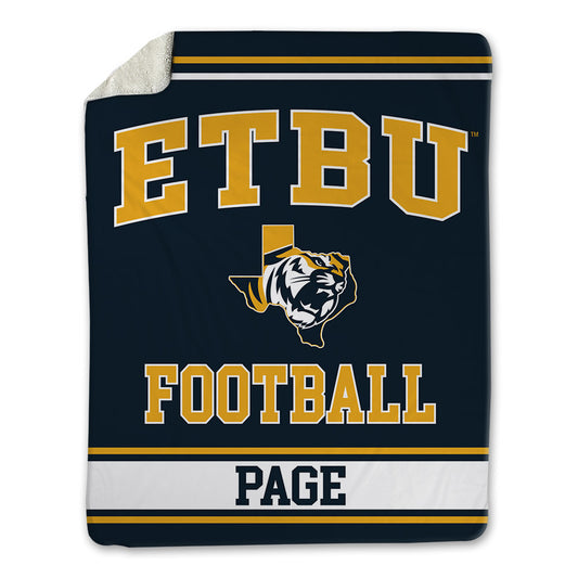 ETBU - NCAA Football : Ziyon Page - Blanket-0